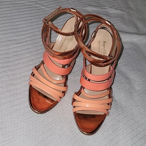 Rupert Sanderson Rose Gold Ombre Stilletto Heels 40 9 - Picture 6 of 9